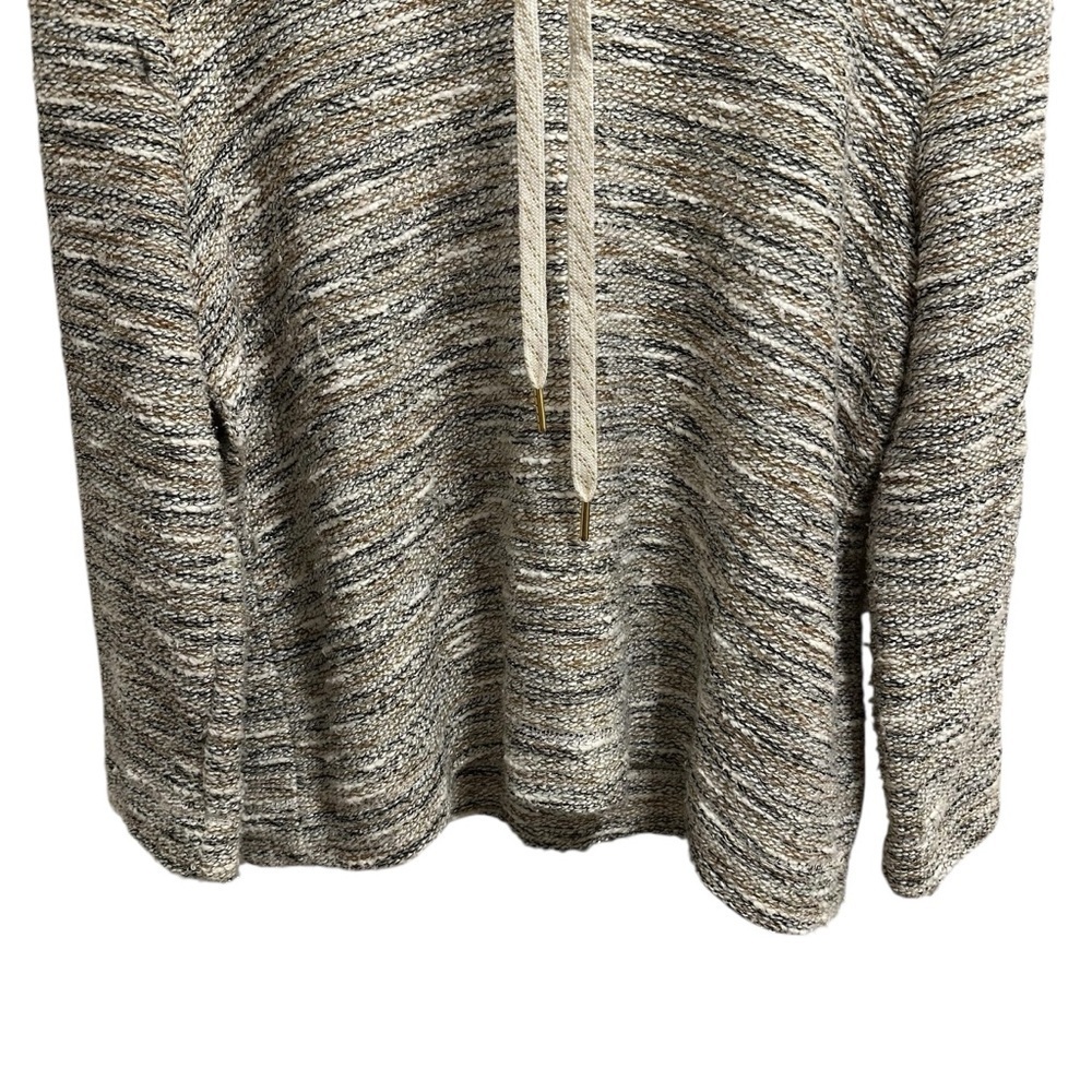 Ruby Rd. metallic boxy cowl neck beachy coastal cozy spring summer sweater - Picture 3 of 11